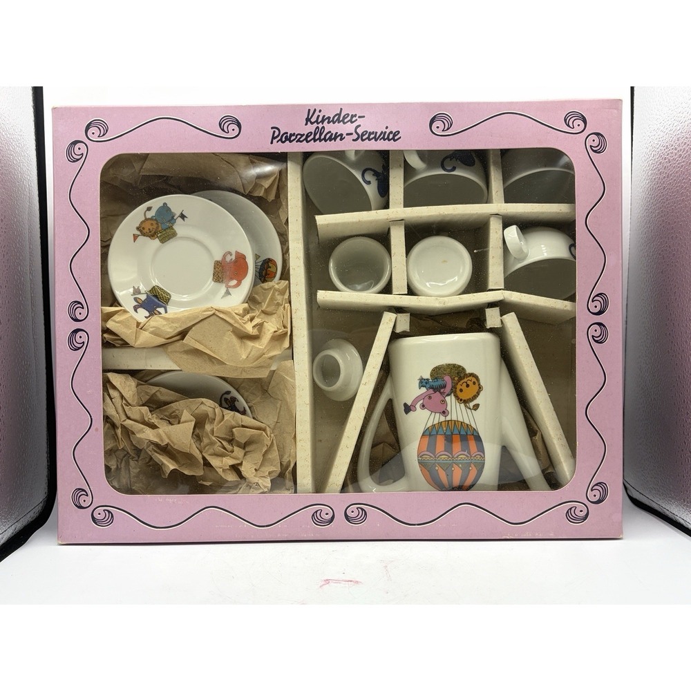 Vintage Neiman Marcus Kinder Porzellan Service Child Tea Set West‎ Germany Boxed